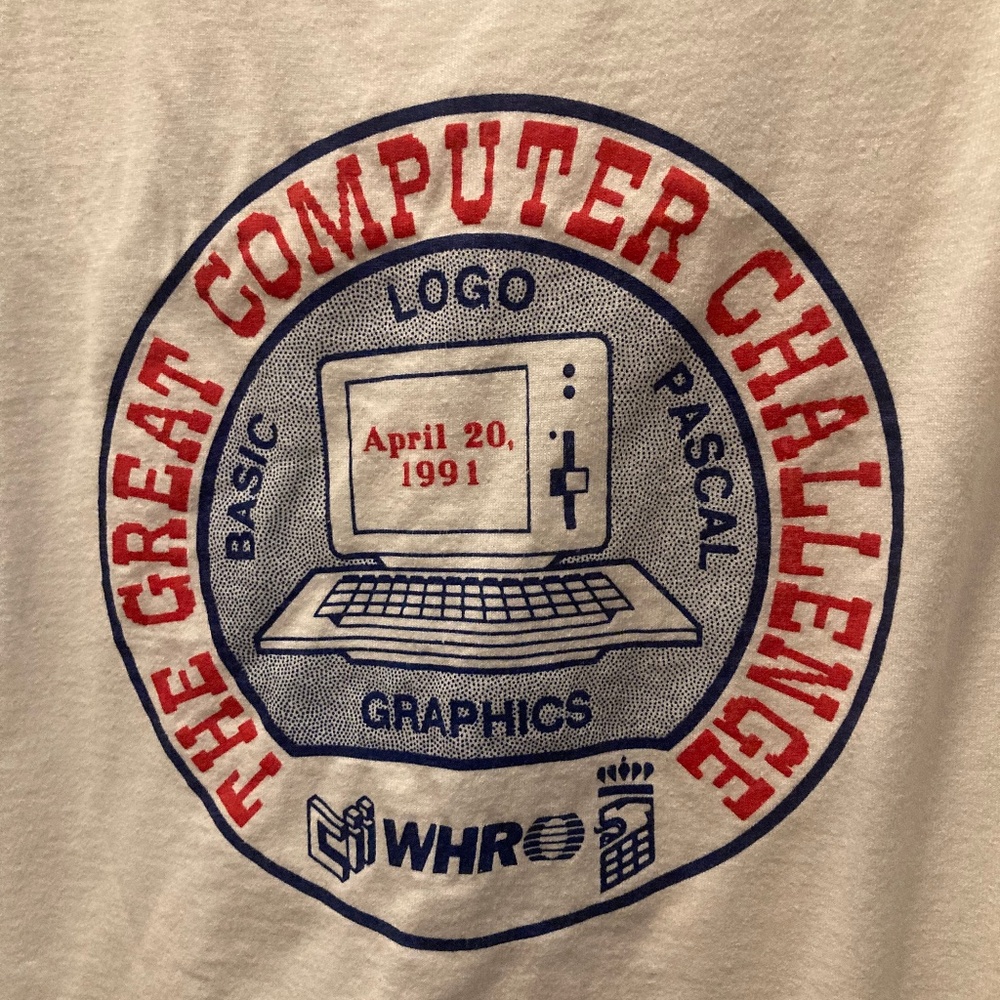 Vintage 80’ t shirt | The Great Computer Challenge | 1991